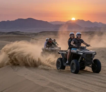 Quad-Safari durch die W&uuml;ste bei Sonnenuntergang in Hurghada.