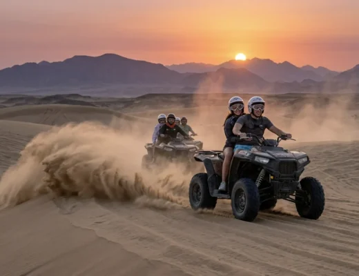 Quad-Safari durch die W&uuml;ste bei Sonnenuntergang in Hurghada.